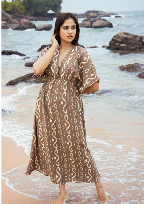 ALEXANDRA BROWN MAXI DRESS